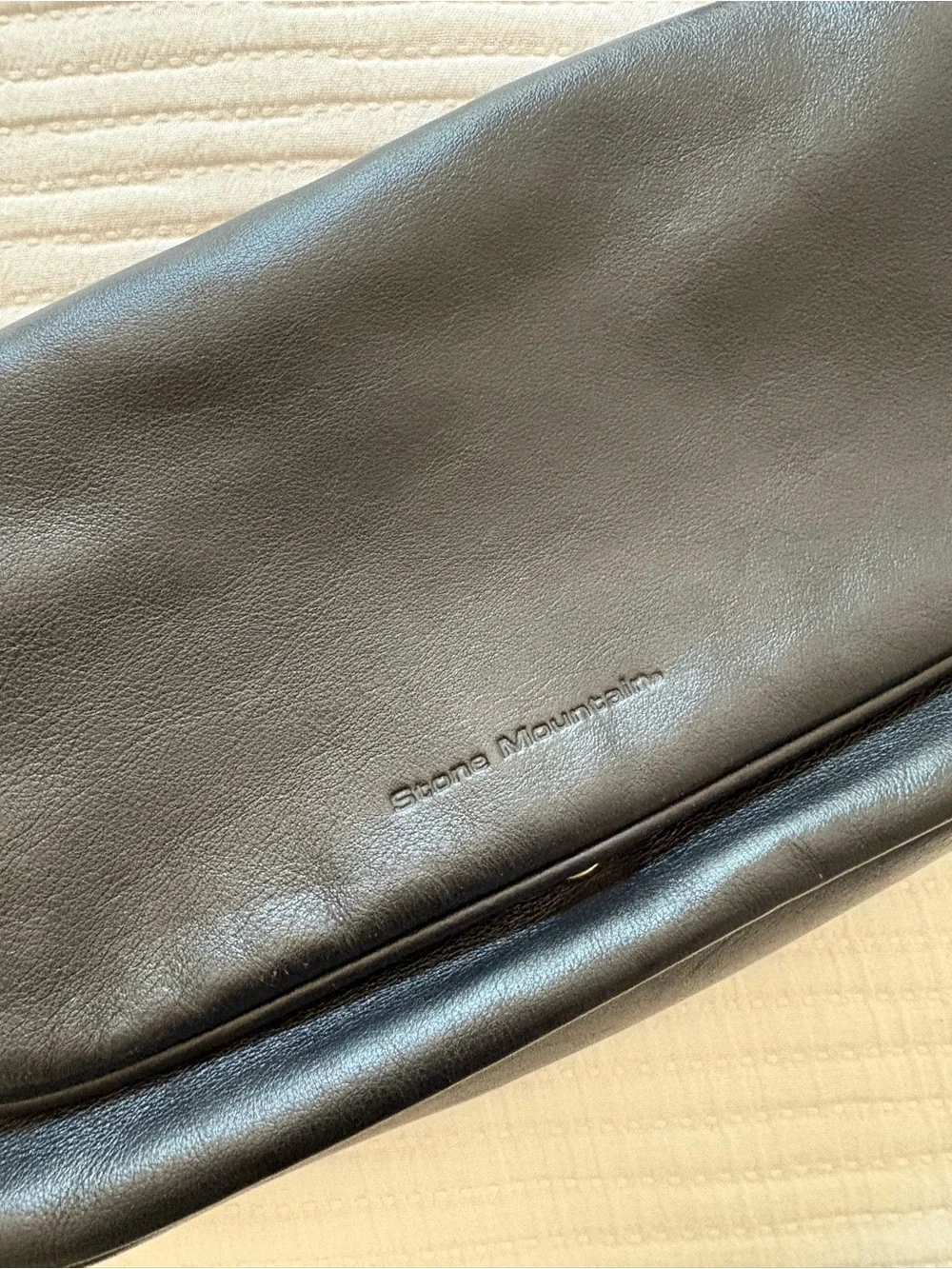 Black Leather Crossbody Bag